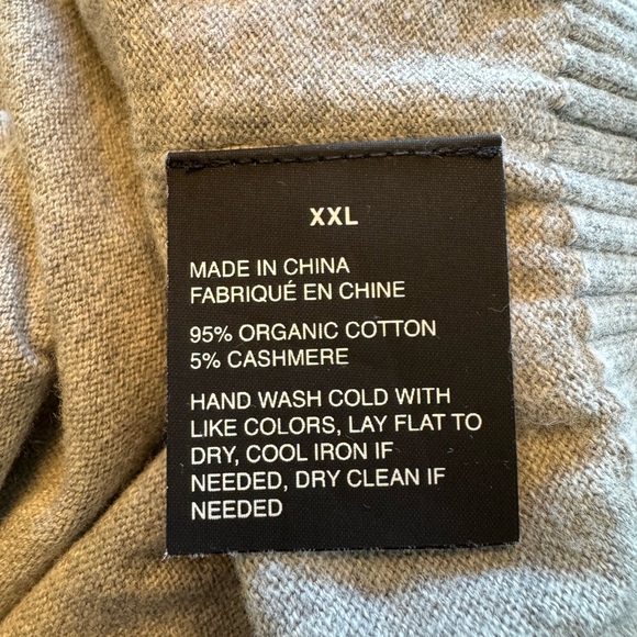 Vuori Gray Men's Cotton/Cashmere Sweater - Sz 2XL - Picture 6 of 6